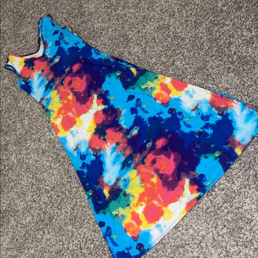 Colorful Tie-Dye Maxi Dress